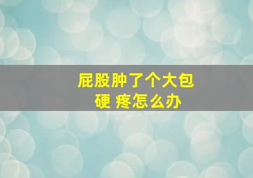 屁股肿了个大包 硬 疼怎么办